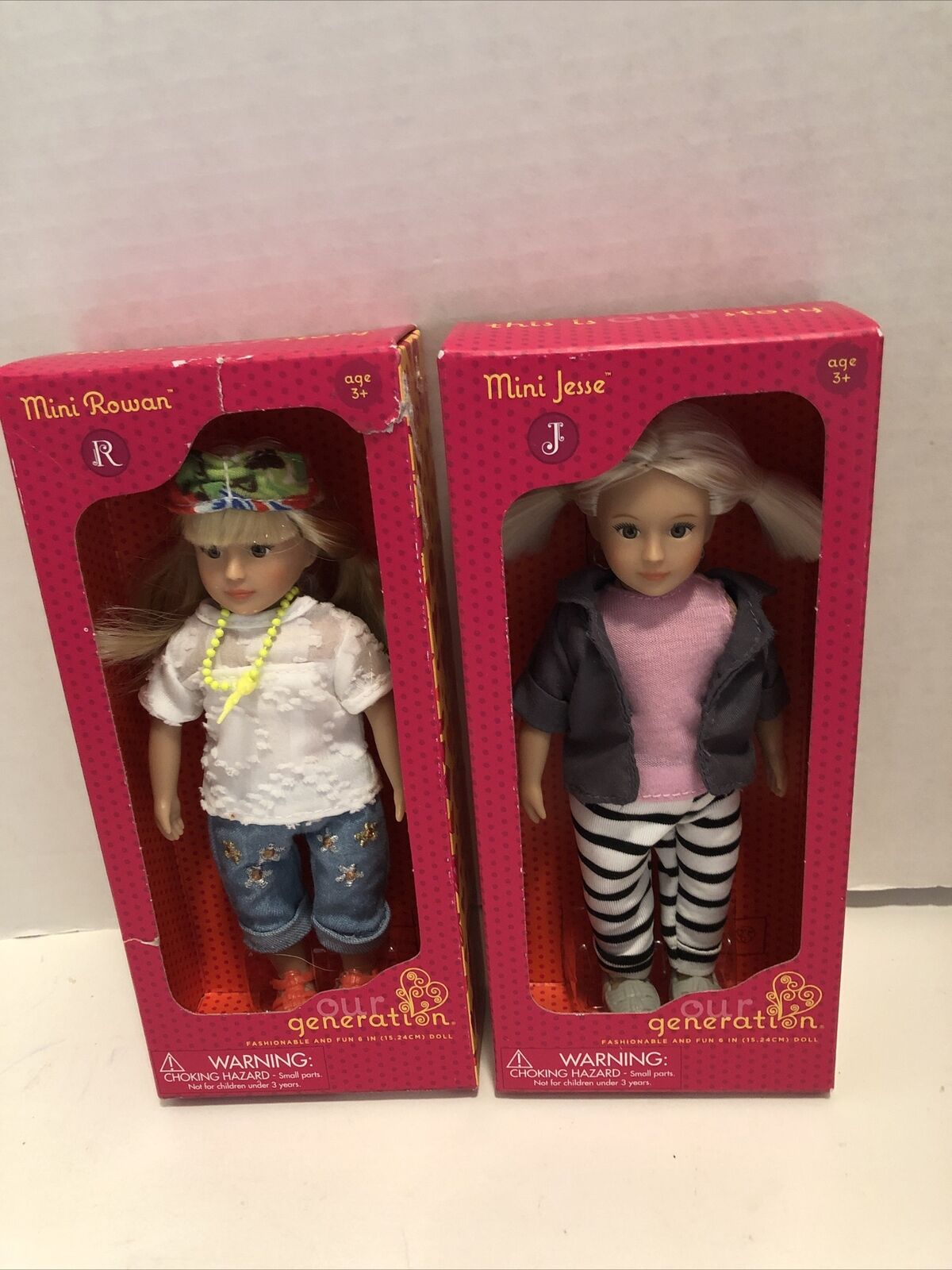 2 Mini Dolls 6 Inch Our Generation Mini Rowan And Mini Jesse Doll New Small Two