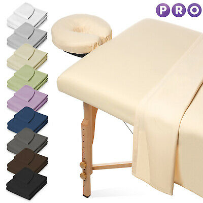3pc Microfiber Massage Table Sheet Set - Salon Spa Facial Bed Covers