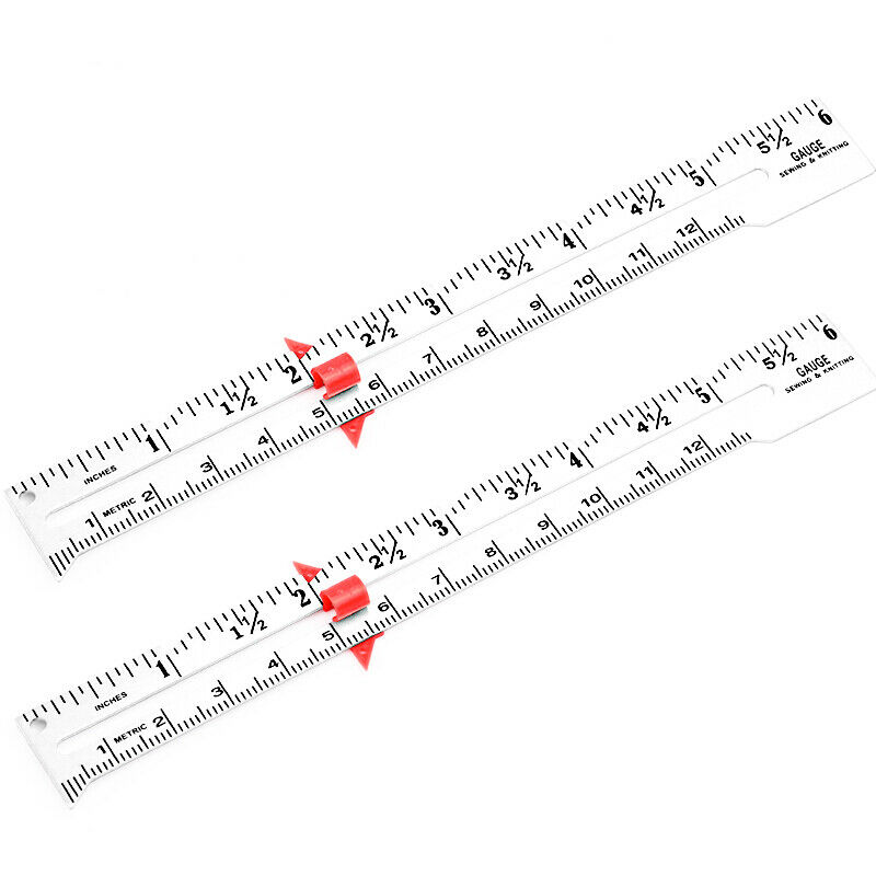 Sliding Gauge Sewing Measuring Tool Aluminum Quilting Ruler For Knitting Sewing