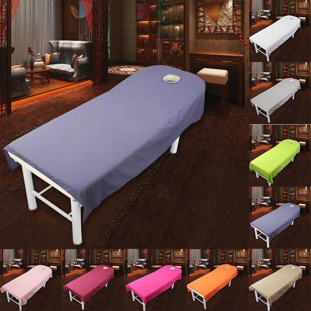 Salon Wrinkle Resistant Machine Washable Massage Spa Plain Bed Sheet Soft Couch