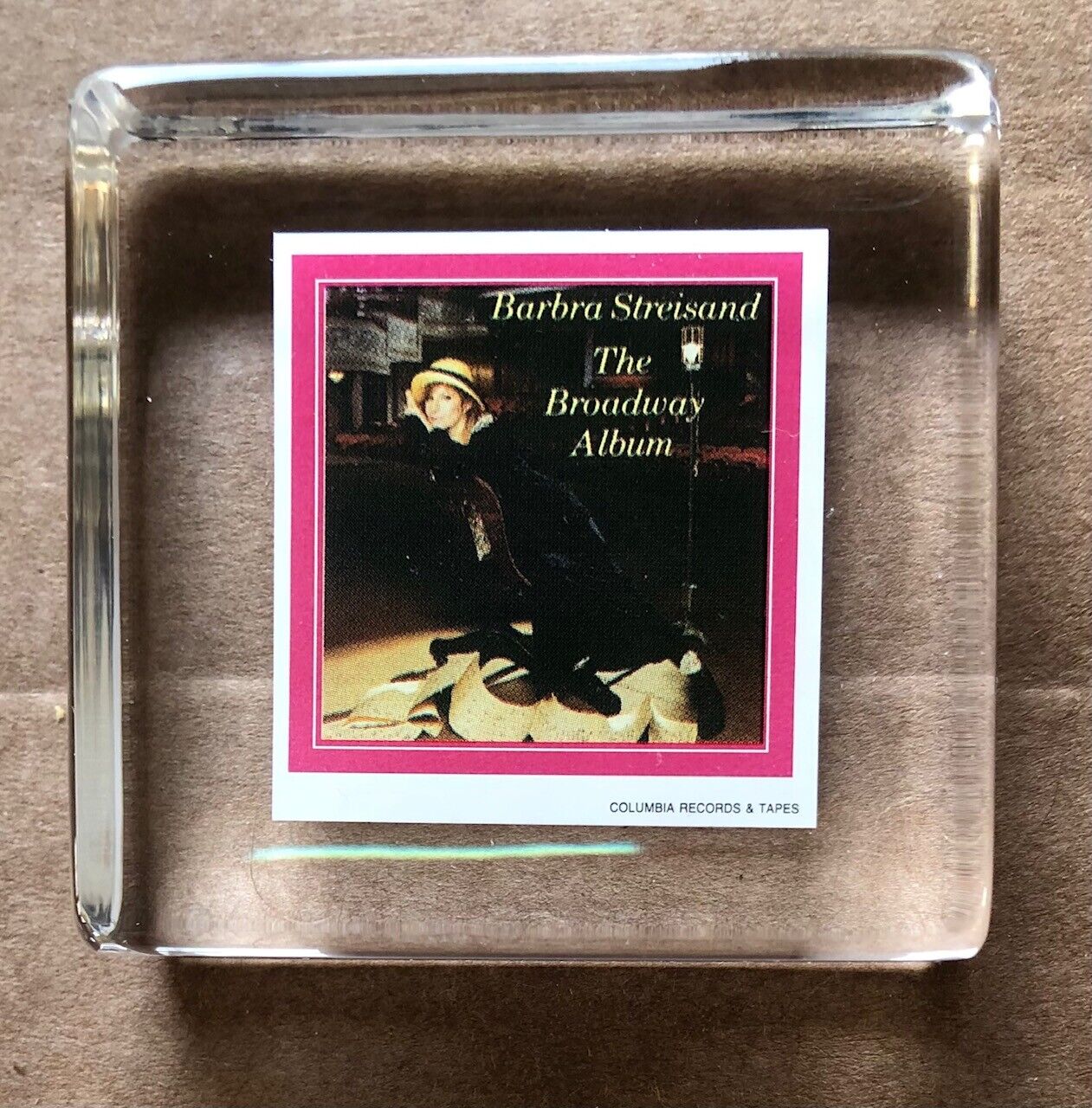 Barbra Streisand The Broadway Album Ultra Rare Vintage Promo Paperweight '85-new